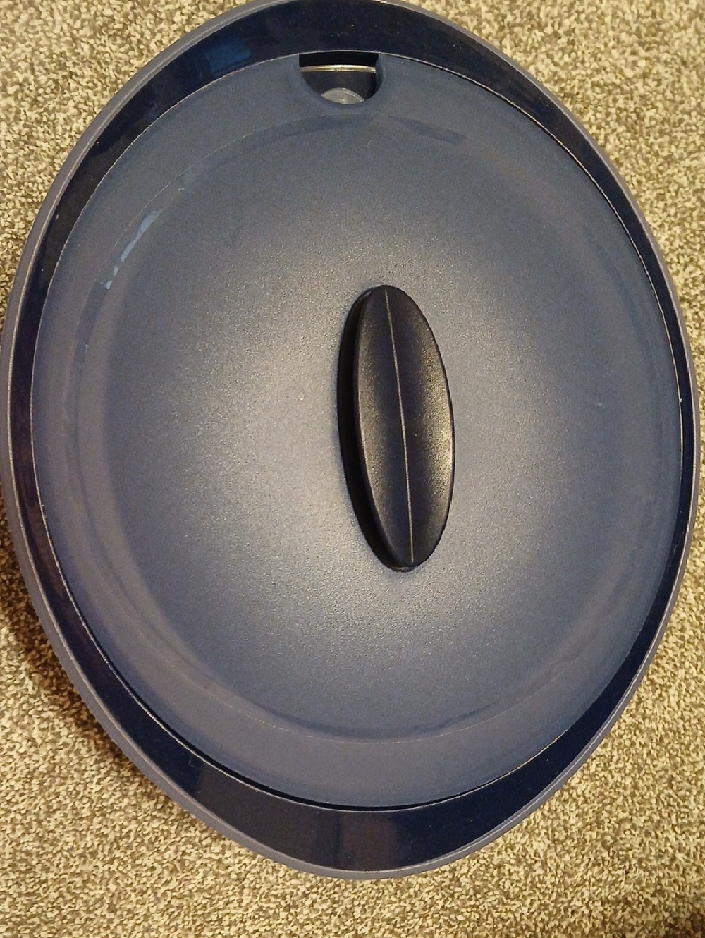 Tupperware 3pc Microwave Dark Blue Insulated Heat and Serve Store Bowl #4946A-4